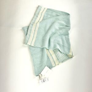 Loft blue stripe knit circle scarf